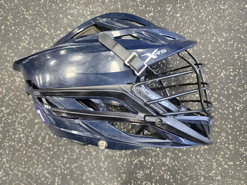 Vist Large View of Product Image Which is Used Cascade XRS Lacrosse Helmet Navy Blue One Size