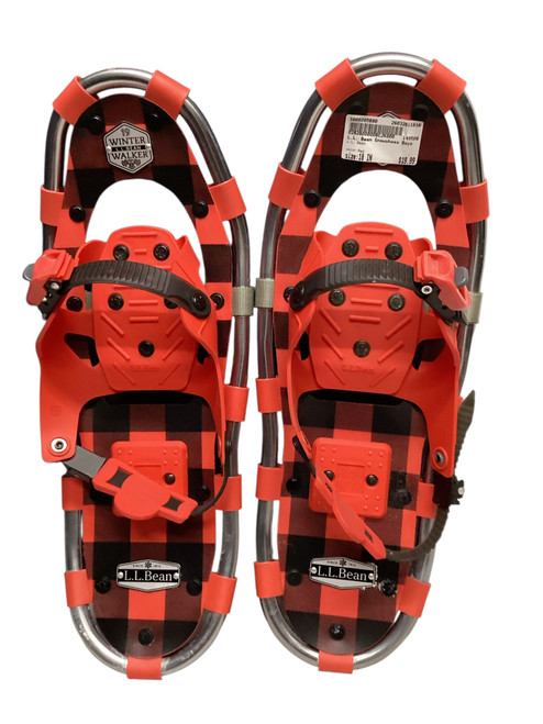 Vist Large View of Product Image Which is Used L.L. Bean Snowshoes Boys Red 18"