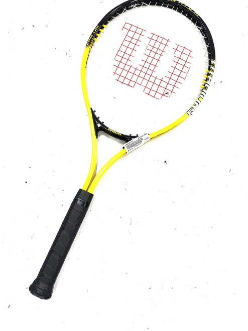 Vist Large View of Product Image Which is Used Wilson TITANIUM 3 Adult Tennis Racquet Yellow 4 3/8"