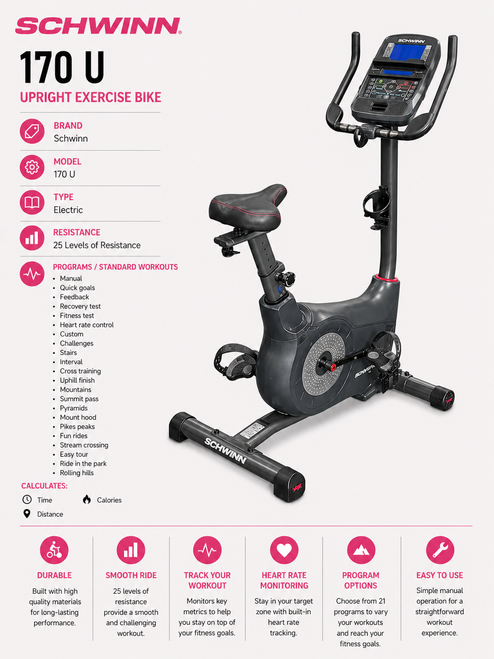Vist Large View of Product Image Which is Used Schwinn 170 Upright Bike