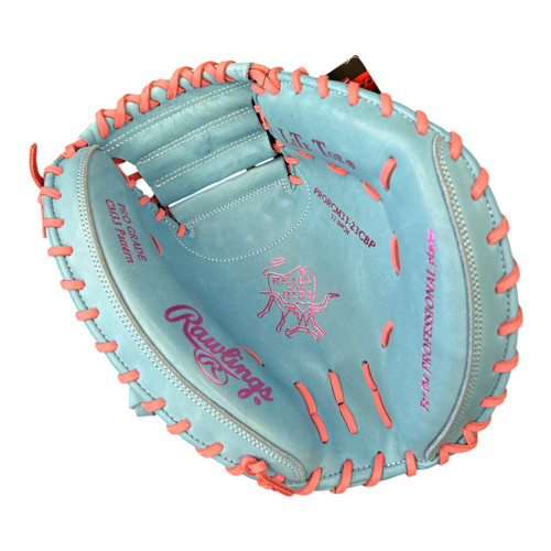 Vist Large View of Product Image Which is Used Rawlings HEART OF THE HIDE PRORCM33 BB/SB Catchers RH Throw Carolina Blue 33"