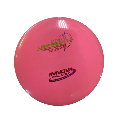 Vist Large View of Product Image Which is Used Innova STAR LEOPARD 3 Disc Golf Driver Pink