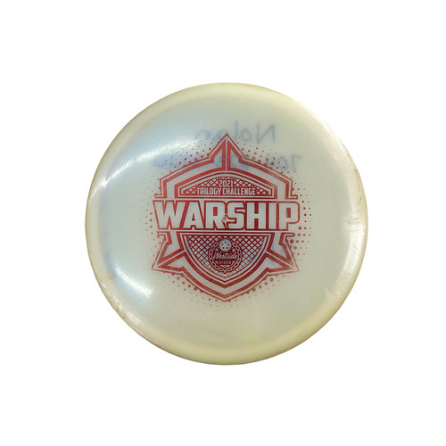 Vist Large View of Product Image Which is Used Westside WARSHIP Disc Golf Mid Range White