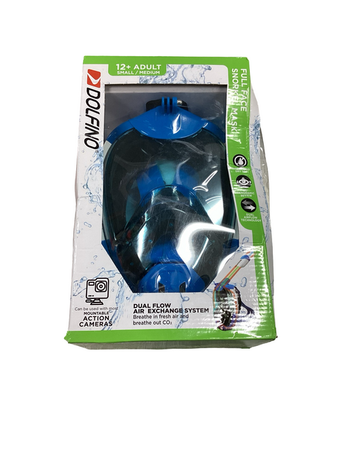 Vist Large View of Product Image Which is Used DOLFINO FULL FACE MASK Underwater Mask Royal Blue