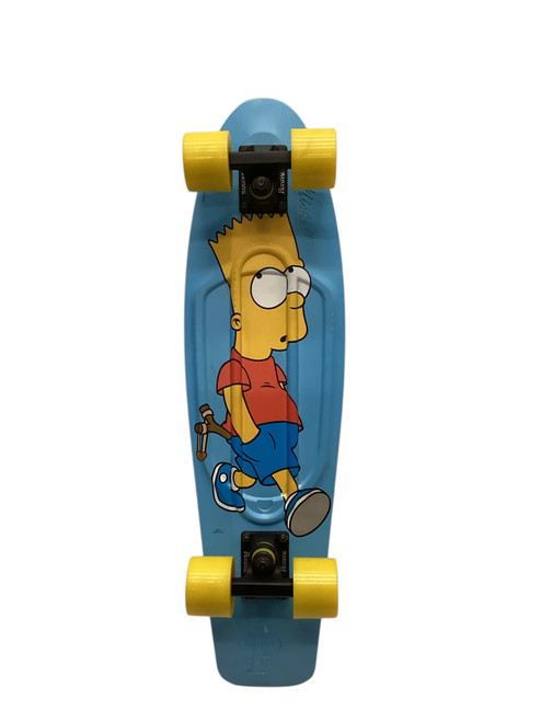 Vist Large View of Product Image Which is Used Penny BART NICKEL Complete Skateboard Royal Blue Regular