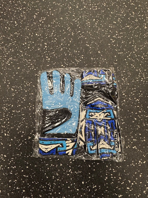 Vist Large View of Product Image Which is Used TACTIXXS Soccer Goalie Gloves Navy Blue 5