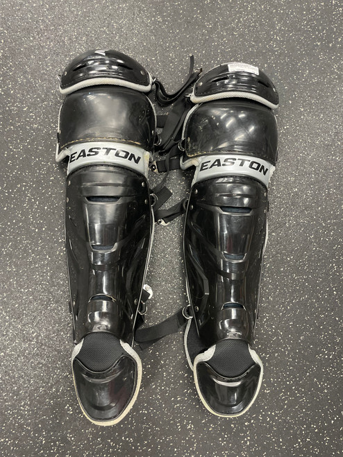 Vist Large View of Product Image Which is Used Easton GAMETIME CATCHERS SHINS Catchers Leg Guards Black Intermed