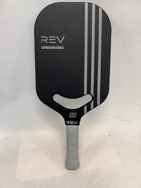 Vist Large View of Product Image Which is Used REV PLATINUM EDGELESS Pickleball Racquet Black