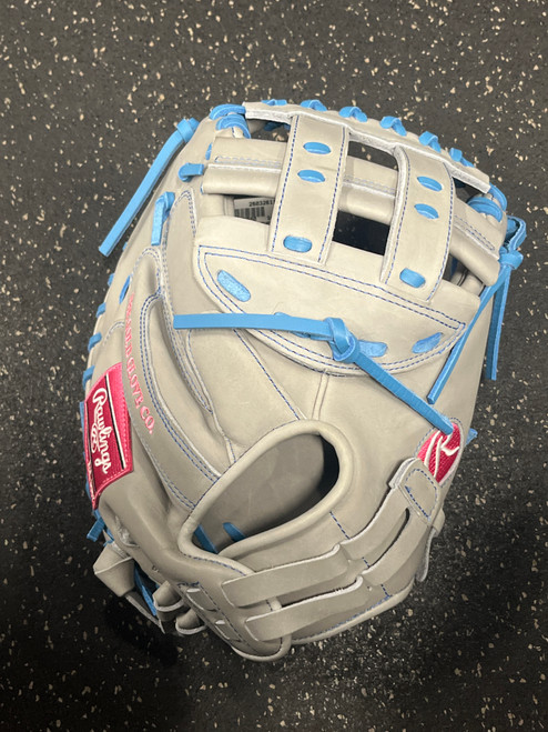 Vist Large View of Product Image Which is Used Rawlings HEART OF THE HIDE PROCM33FP-24GCB NWT BB/SB Catchers RH Throw Grey 33"
