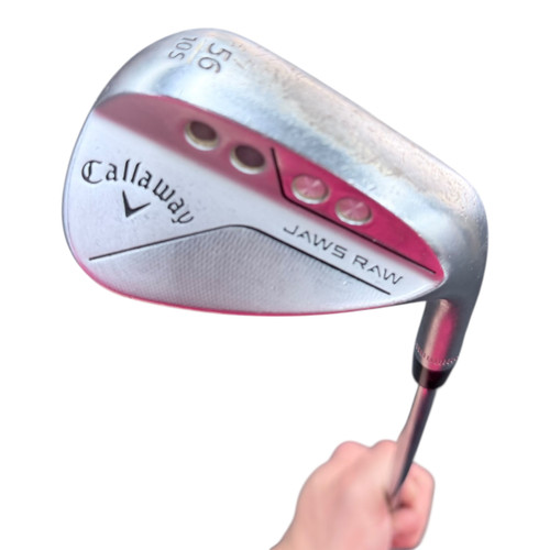 Vist Large View of Product Image Which is Used Callaway JAWS RAW Golf Wedge Mens RH 56 Degree