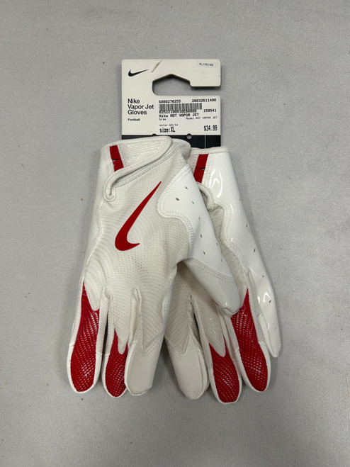 Vist Large View of Product Image Which is Used Nike ADT VAPOR JET FB Gloves White XL