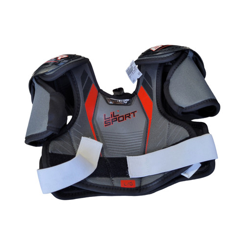 Vist Large View of Product Image Which is Used Bauer LIL SPORT SHOULDER PADS Youth Shoulder Pads LG