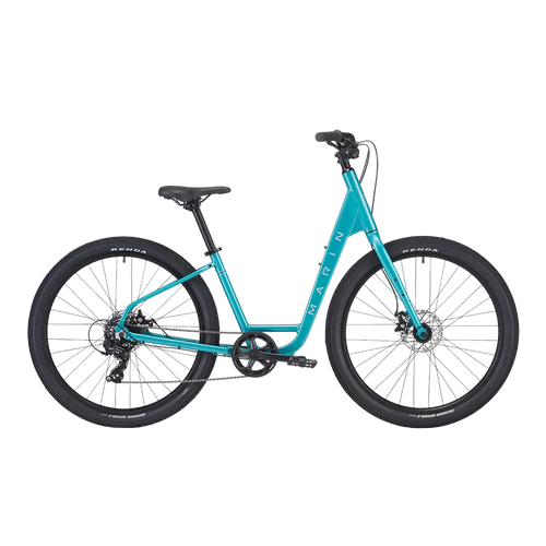Vist Large View of Product Image Which is New Marin Stinson 1 Low-Step Comfort Bike Teal- Size SM with 27.5" Wheels
