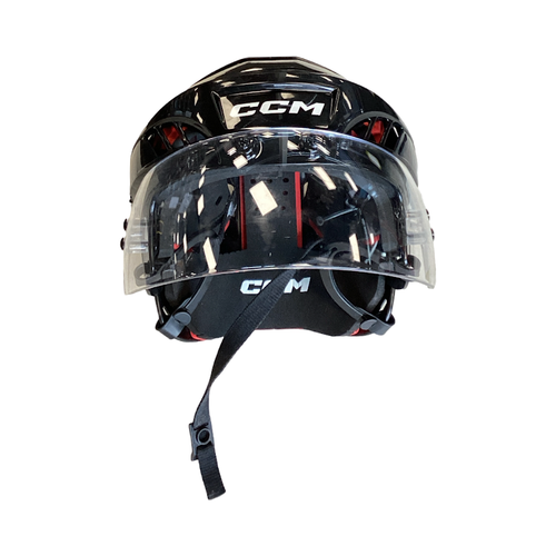 Vist Large View of Product Image Which is Used CCM BAUER XT20 HELMET HALF VISOR Helmet Half Visor Combo Black LG