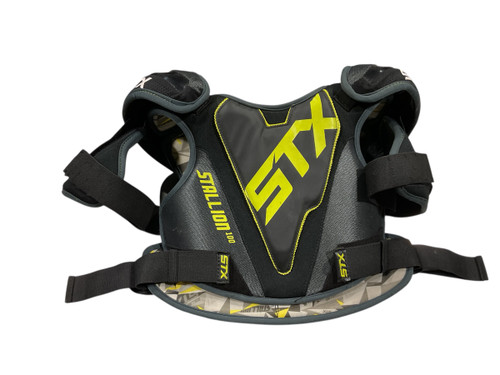 Vist Large View of Product Image Which is Used STX STALLION 100 Lacrosse Shoulder Pads Grey MD
