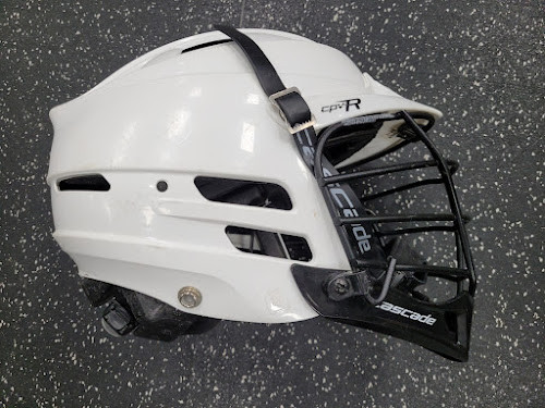 Vist Large View of Product Image Which is Used Cascade CPVR Lacrosse Helmet White S/M