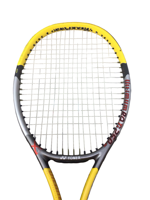 Vist Large View of Product Image Which is Used Yonex TITANIUM RQTI 250 M Adult Tennis Racquet Yellow 4 1/2"