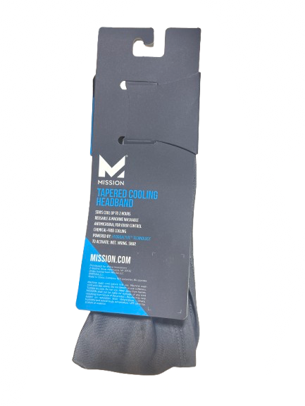 Vist Large View of Product Image Which is Used Mission TAPERED COOLING HEADBAND Outerwear Other A Grey M/L