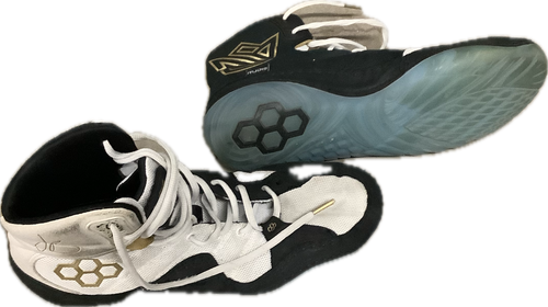 Vist Large View of Product Image Which is Used Rudis Wrestling Shoes White Senior 10.5
