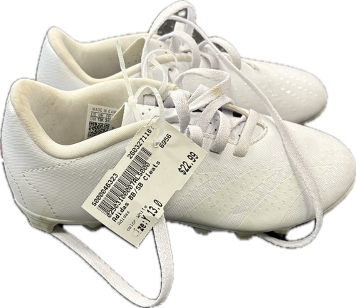 Vist Large View of Product Image Which is Used Adidas BB/SB Cleats White Youth 13.0