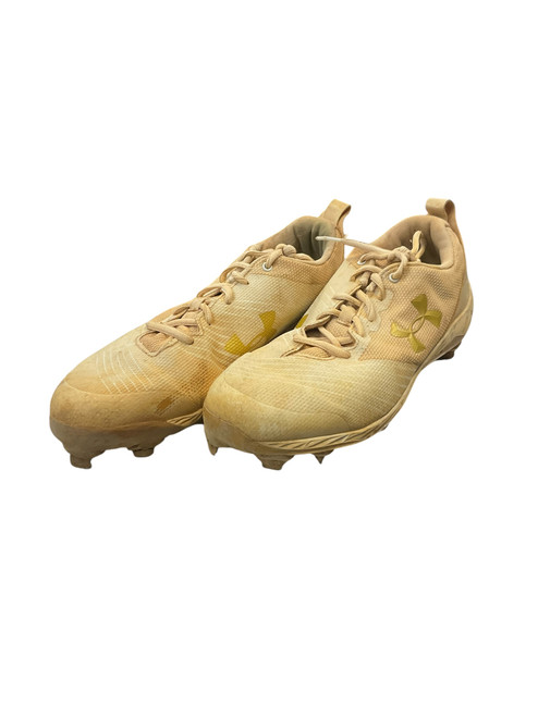 Vist Large View of Product Image Which is Used Under Armour 1297335-101 BB/SB Cleats White Senior 11.5