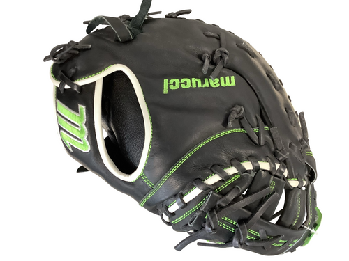 Vist Large View of Product Image Which is Used Marucci KREWE BB/SB First Base RH Throw Black 12 1/2"