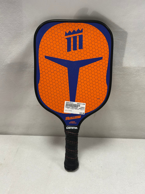 Vist Large View of Product Image Which is Used MONARCH MERCENARY GRAPHITE Pickleball Racquet Orange