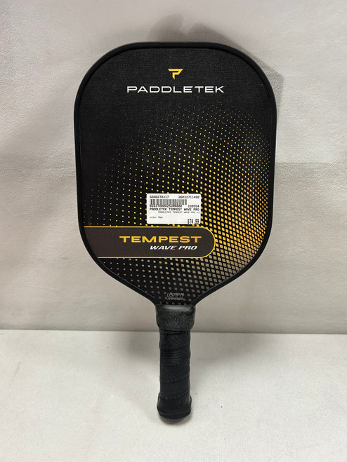 Vist Large View of Product Image Which is Used PADDLETEK TEMPEST WAVE PRO V3 Pickleball Racquet Red