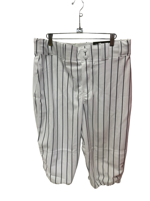 Vist Large View of Product Image Which is New Champro Classic Loose Fit Pinstripe Mens Baseball Pants White/Black MD