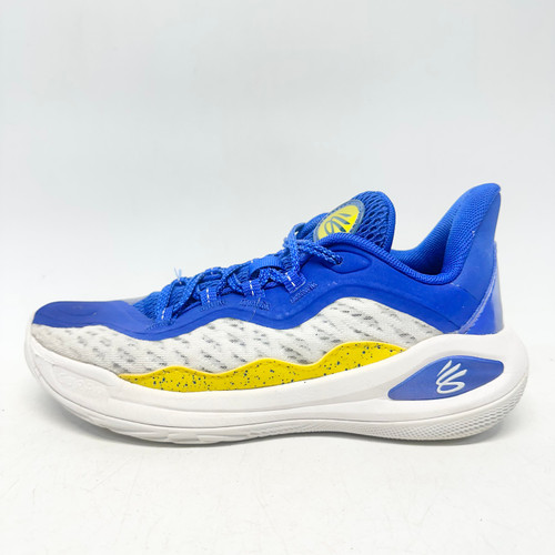 Vist Large View of Product Image Which is Used Under Armour CURRY Basketball Shoes Y Royal Blue And White Senior 5