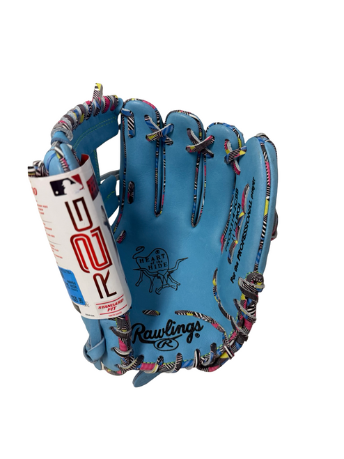 Vist Large View of Product Image Which is New Rawlings HEART OF THE HIDE R2G PROR314-2CBB Baseball Glove RH Throw Carolina Blue 11 1/2"