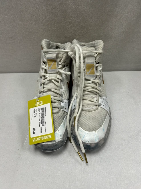 Vist Large View of Product Image Which is Used Nike Wrestling Shoes White Senior 10