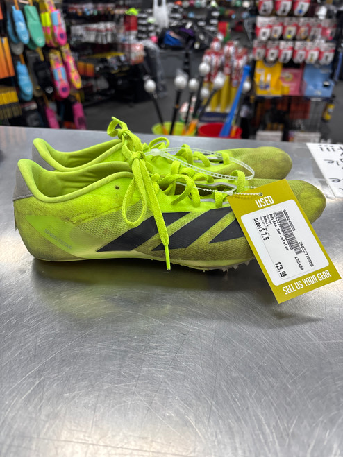 Vist Large View of Product Image Which is Used Adidas Track & Field Cleats Adult Yellow Senior 7.5