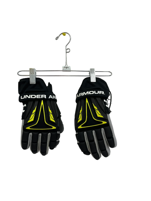 Vist Large View of Product Image Which is Used Under Armour Nexgen Medium Lacrosse Gloves Mens Black