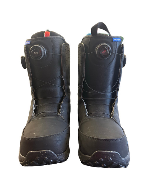 Vist Large View of Product Image Which is Used Burton Photon DBL Boa Mens Snowboard Boots Black Senior 10.5