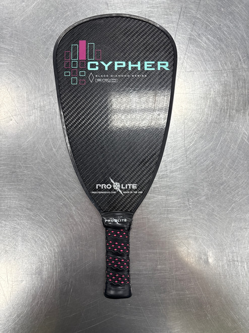 Vist Large View of Product Image Which is Used Pro-Lite CYPHER BLACK DIAMOND PRO Pickleball Racquet None