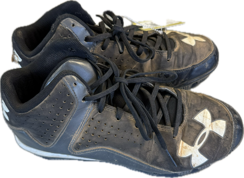 Vist Large View of Product Image Which is Used Under Armour ROTATIONAL TRACTION Baseball Cleats Black Senior 5.5