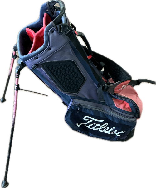 Vist Large View of Product Image Which is Used Titleist PLAYERS 4 Mens Stand Bag Navy Blue And Red
