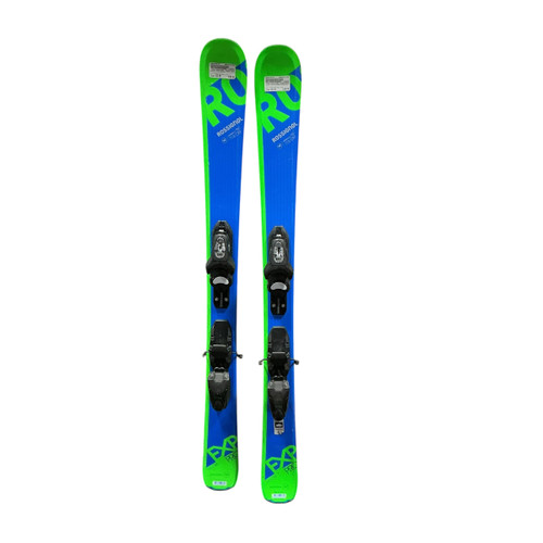 Vist Large View of Product Image Which is Used Rossignol 116CM ROSSIGNOL EXPERIENCE PRO Boys DH Ski/Binding Green And Royal Blue 116 cm