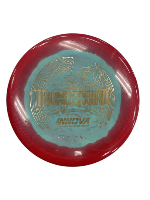 Vist Large View of Product Image Which is Used Innova HALO THUNDERBIRD Disc Golf Driver Red