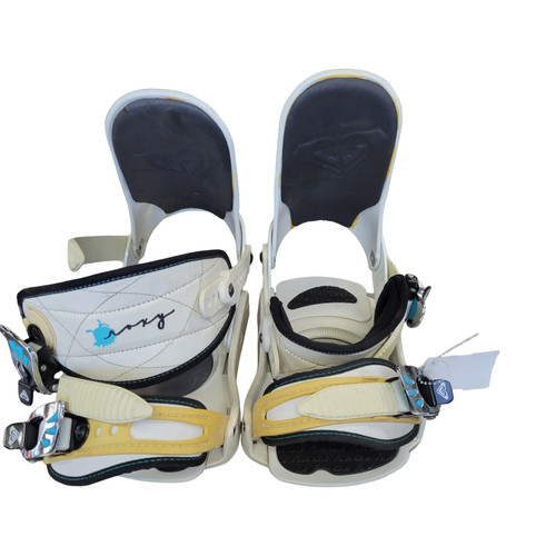 Vist Large View of Product Image Which is Used Roxy WOMENS SNOWBOARD BINDINGS Womens Binding Only White M/L