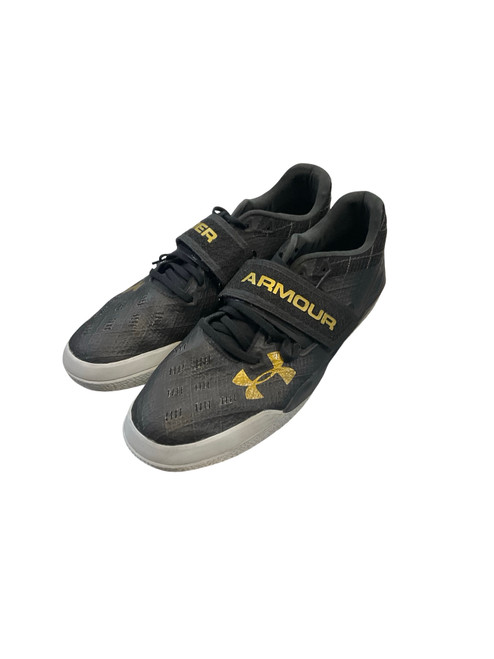 Vist Large View of Product Image Which is Used Under Armour CENTRIC-GRIP Track & Field Cleats Adult Black Senior 15