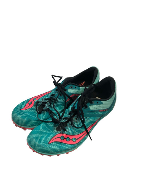Vist Large View of Product Image Which is Used Saucony HAVOK XC Track & Field Cleats Adult Teal Senior 11