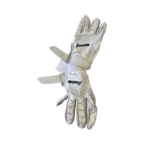 Vist Large View of Product Image Which is Used Franklin 2ND SKINZ YTH SM GLOVES BB/SB Batting Gloves White SM