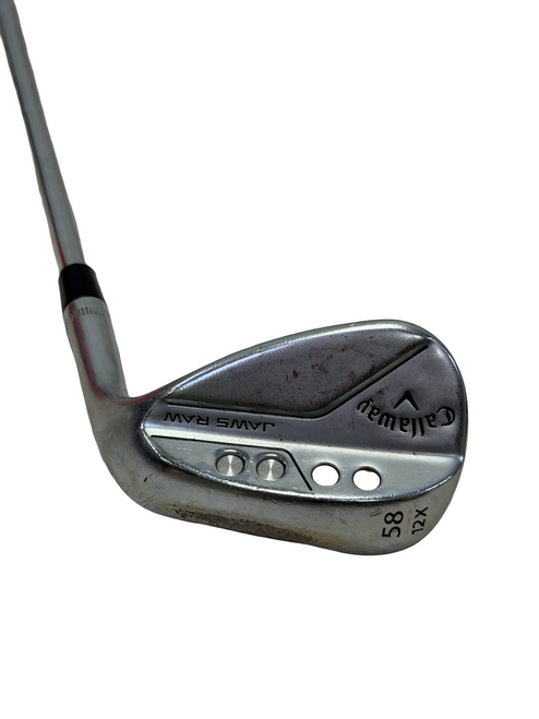 Vist Large View of Product Image Which is Used Callaway JAWS RAW 12X Golf Wedge Mens RH 58 Degree 34.75" w/ KBS Tour-V 120 X Shaft