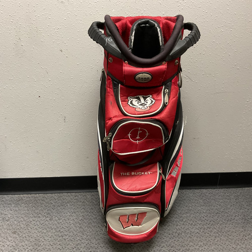 Vist Large View of Product Image Which is Used WISCONSIN BADGERS Mens Cart Bag Red