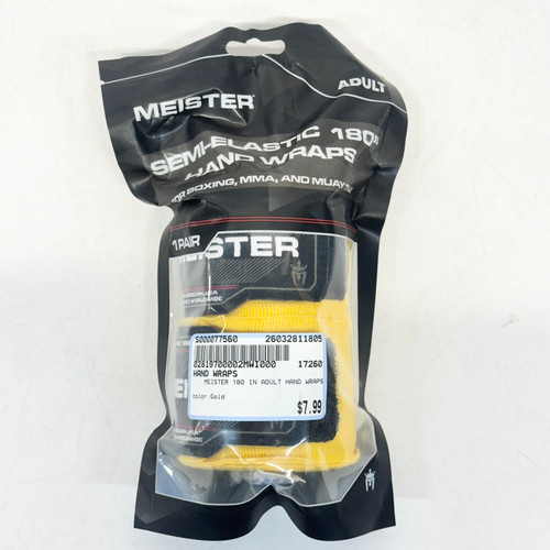 Vist Large View of Product Image Which is Used MEISTER 180 IN ADULT HAND WRAPS Boxing Accessory Gold