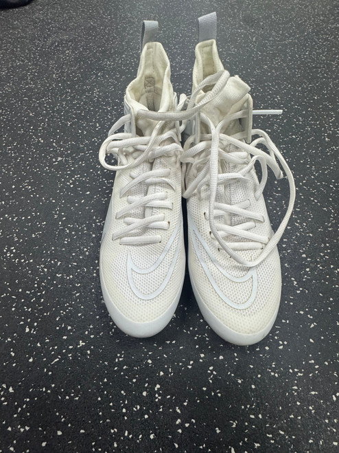 Vist Large View of Product Image Which is Used Nike LAX Cleats Mens White Senior 7.5