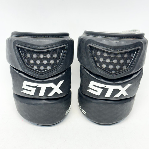 Vist Large View of Product Image Which is Used STX CELL III Lacrosse Arm Pads/Guards Black LG