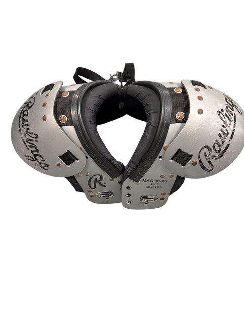 Vist Large View of Product Image Which is Used Rawlings MAG 16 XS FB Shoulder Pads Grey XS